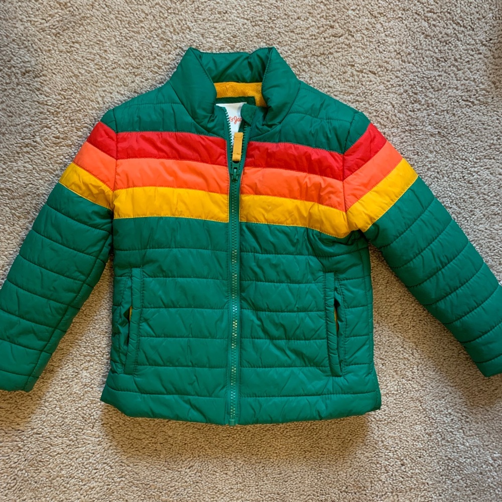 Car and jack retro puffy jacket